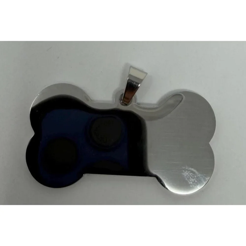 Stainless Steel Bone Tag, Personalize with Name, Address and Phone number